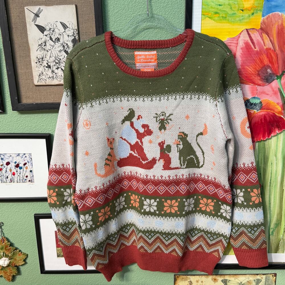 Critical Role Sweater Women SZ L Campaign 2 Mighty Nein Ugly Critmas Holiday